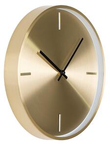 House Nordic Nástěnné hodiny, hliník, zlatá barva, tichý chod\nø30 (Zlatá)