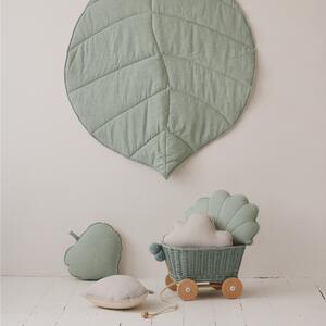 Moi Mili Mátově zelená dětská hrací deka Leaf 120 x 110 cm
