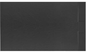 Rea Bazalt, SMC obdélníková sprchová vanička 120x80 cm, černá, REA-K3305
