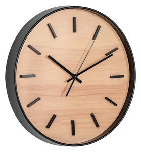 House Nordic Nástěnné hodiny CAMDEN černé, tichý chod 35 cm (Černá)