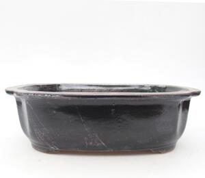 E-bonsai Keramická bonsai miska 25 x 21 x 7,5 cm zelená