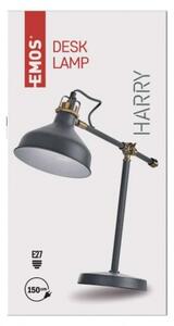 EMOS Stolní lampa v industriálním stylu HARRY, 1xE27, 25W, šedá Z7611