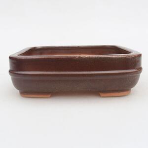 E-bonsai Keramická bonsai miska 14,5 x 12,5 x 4,5 cm hnědá