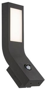 RABALUX LED venkovní nástěnné osvětlení s čidlem SALDUS, 9W, teplá bílá, černé, IP44 007911