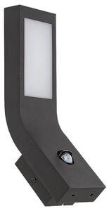 RABALUX LED venkovní nástěnné osvětlení s čidlem SALDUS, 9W, teplá bílá, černé, IP44 007911