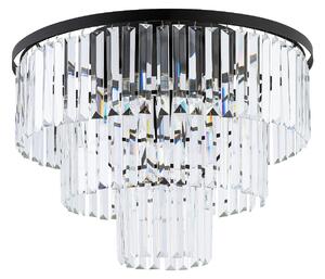NOWODVORSKI Moderní stropní osvětlení CRISTAL, 9xE14, 60W, 56cm, kulaté, černé 7627