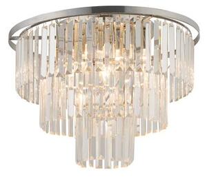 NOWODVORSKI Moderní stropní osvětlení CRISTAL, 9xE14, 60W, 56cm, kulaté, stříbrné 7628
