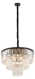 NOWODVORSKI Moderní závěsné osvětlení CRISTAL, 9xE14, 40W, 56cm, kulaté, černé 7616