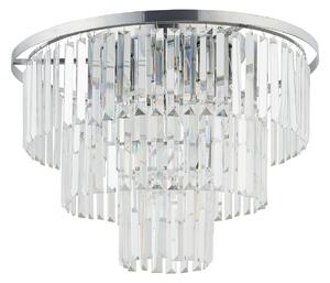NOWODVORSKI Moderní stropní osvětlení CRISTAL, 9xE14, 60W, 56cm, kulaté, stříbrné 7628