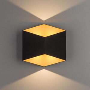 NOWODVORSKI Venkovní nástěnné osvětlení TRIANGLES LED, 2x5W, teplá bílá, černé, zlaté 8141