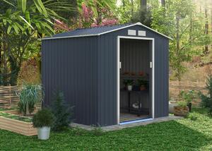 Zahradní domek ARES B 4,07 m² antracit + podlahová konstrukce ARES B IWH-10230002 + IWH-10240002