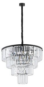 NOWODVORSKI Moderní závěsné osvětlení CRISTAL, 12xE14, 40W, 71cm, kulaté, černé 7614