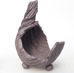 E-bonsai Keramická Skořápka 8 x 9 x 12,5 cm kovová