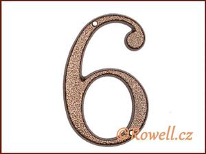 C3. Číslice 120mm komaxit bronz '6'