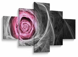 Obraz - Abstraktní růže, fuchsiová (125x70 cm)