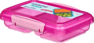 Sistema Dělený svačinový box Lunch Small Split se 2 oddíly 350 ml, růžová