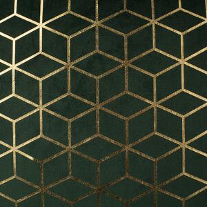 Sada 2 sametových polštářů s geometrickým vzorem 45 x 45 cm zelené CELOSIA