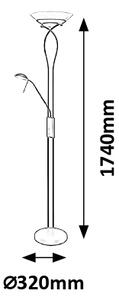 RABALUX Podlahová stojací lampa GAMMA, chromová 004077