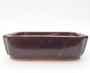 E-bonsai Keramická bonsai miska 15 x 12 x 4,5 cm hnědá