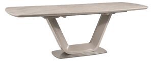 Luxusní jídelní stůl Sego145, ceramic mramor/šedý, 160-220x90cm