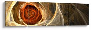 Obraz - Abstraktní růže v ohnivých barvách (170x50 cm)