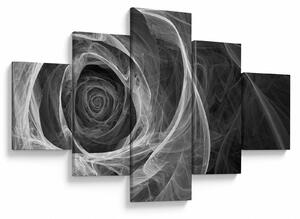 Obraz - Abstraktní růže černobílá (125x70 cm)