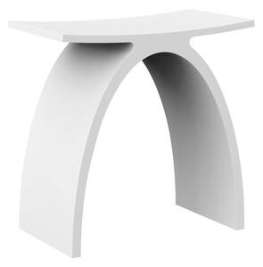 Sapho Sapho, KORAL koupelnová židle 43x43x23, 5cm, solid surface, bílá mat, WF434