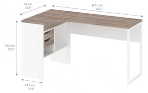 Psací stůl Function Plus 80118 bílá/lanýž - TVI