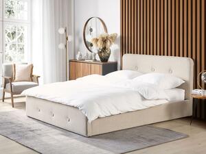 Béžová postel s úložným prostorem 140 x 200 RENNES