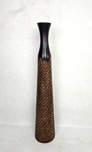 Váza ARCADIA 3, hnědá, 80 cm, exotické dřevo ruční práce (luxusní exotická váza ze dřeva)