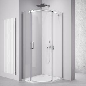 Polysan Polysan, THRON SQUARE čtvrtkruhová sprchová zástěna 900x900mm, čiré sklo, pravá, TL2690R-5002