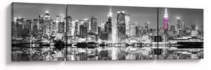 Obraz - New York a fialový mrakodrap (170x50 cm)