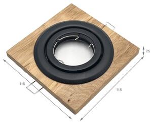 Podhledové svítidlo TOBBY 1xGU10/20W/230V 11,5x11,5 cm dub/černá