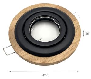 SADA 3x Podhledové svítidlo TOBBY 1xGU10/20W/230V pr. 11,5 cm dub/černá
