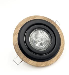 Podhledové svítidlo TOBBY 1xGU10/20W/230V pr. 11,5 cm dub/černá