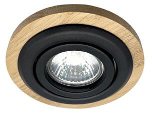 Podhledové svítidlo TOBBY 1xGU10/20W/230V pr. 11,5 cm dub/černá