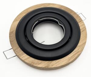 SADA 3x Podhledové svítidlo TOBBY 1xGU10/20W/230V pr. 11,5 cm dub/černá
