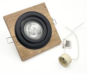 Podhledové svítidlo TOBBY 1xGU10/20W/230V 11,5x11,5 cm dub/černá