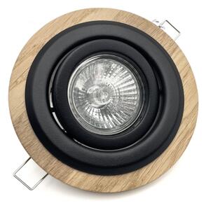 SADA 3x Podhledové svítidlo TOBBY 1xGU10/20W/230V pr. 11,5 cm dub/černá