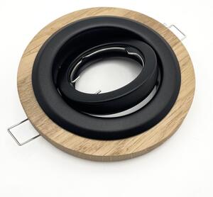 SADA 3x Podhledové svítidlo TOBBY 1xGU10/20W/230V pr. 11,5 cm dub/černá