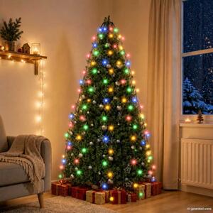 Světelná síť na vánoční stromek 180 barevných LED diod 180 cm 328876