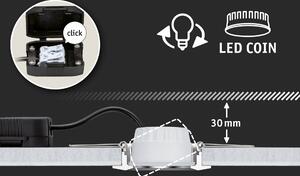 PAULMANN Vestavné svítidlo LED Gil 6W černá mat kov kartáčovaný IP44 2.700K 3-krokové-stmívatelné 933.83