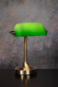 LUCIDE Stolní lampa v bankéřském stylu BANKER, zelená 17504/01/03