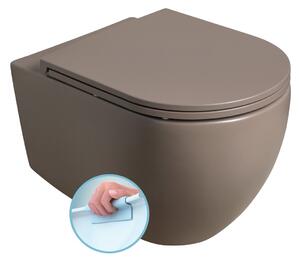 Isvea Isvea, INFINITY závěsná WC mísa, Rimless, 36,5x53cm, taupe, 10NF02005-2H