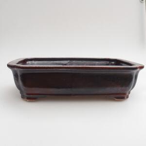 E-bonsai Keramická bonsai miska 27 x 21 x 7 cm černočervená