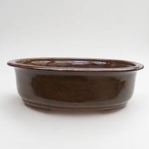 E-bonsai Keramická bonsai miska 23 x 19 x 7 cm hnědá