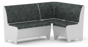 Rohová lavice TUNIS (Materiál potahu: tkanina - boston grey, Provedení: bílá)