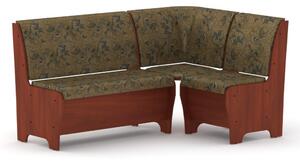 Rohová lavice TUNIS (Barva dřeva: kalvados, Materiál potahu: tkanina - boston gold)