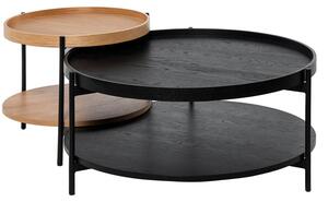 Konferenční stolek lanyd Ø 80 cm černý