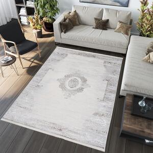 Designový vintage koberec se vzorem v krémové barvě Šířka: 80 cm | Délka: 150 cm